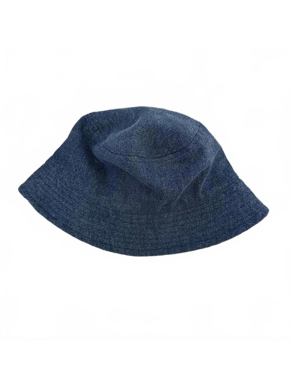 Mango Cotton Blend Denim Bucket Hat Blue